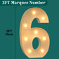 3Ft Marquee Numbers, Light Up Numbers 6 For 6Th 16Th 36Th Birthday Decorations, Big Numbers For Party Decorations, Large Light U