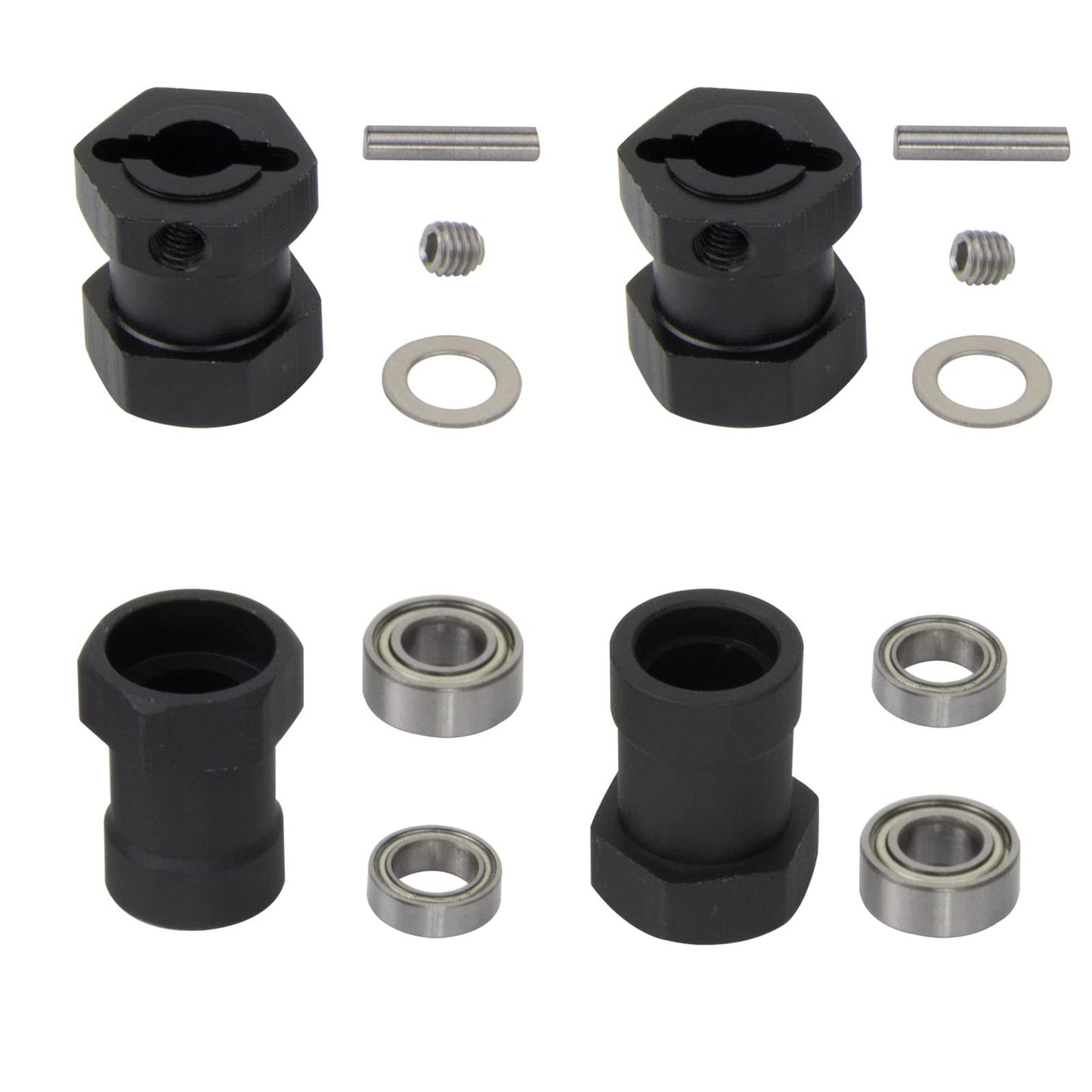 HOBOHY Aluminum 12mm HEX Adapter for Tamiya RC Car CW-01 Lunch Box ORV Monster Beetle Chassis Wheels Rims Combiner Upgrade Parts