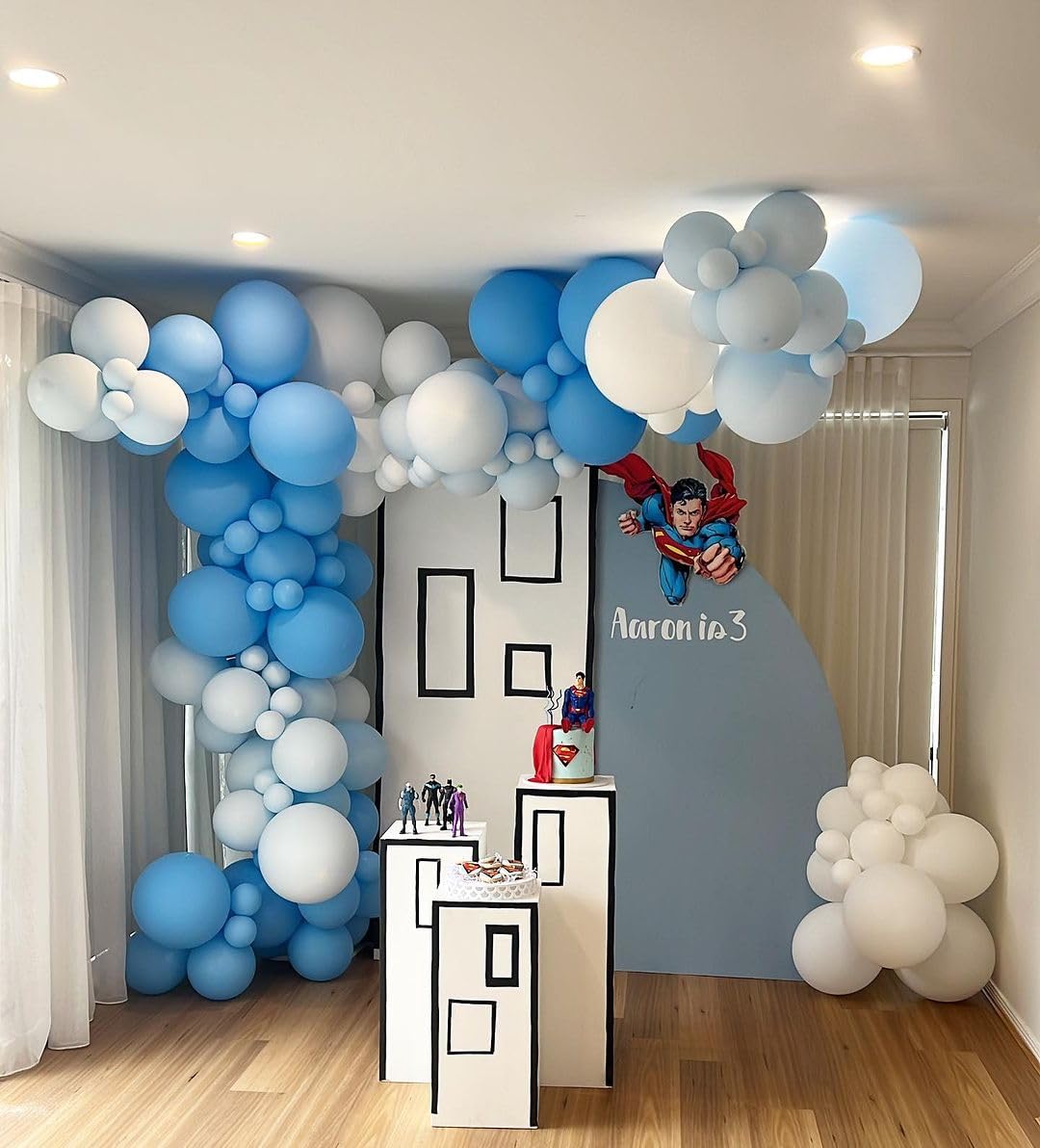 Bezente Blue Balloons 18 Inch - 30 Pack Large Thick Light Blue Balloons Big Round Blue Latex Balloons For Birthday Wedding Baby