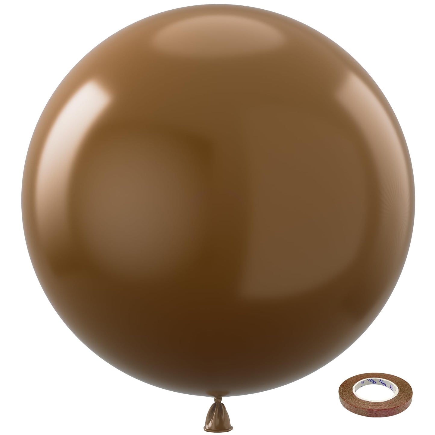 Bezente 36 Inch Brown Giant Balloons - 8 Pack Jumbo Latex Balloons for Birthday, Baby Shower, Wedding Decorations