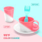 CUTE STONE Color Changing Play Kitchen Sink Toy - Electric Dishwasher with Running Water, Pink, Model CS-XSC-P-NEW