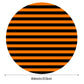 Tatuo 6 Pcs Black and Orange Round Circus Table Cloth 84 Inch Carnival Circus Tablecloths Striped Disposable Plastic Table Cover
