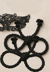 Esselkay Cotton Rope Handcuffs, Black, Pack of 2, For Kids Roleplay Toys and Prank Videos Activity Pack of 2