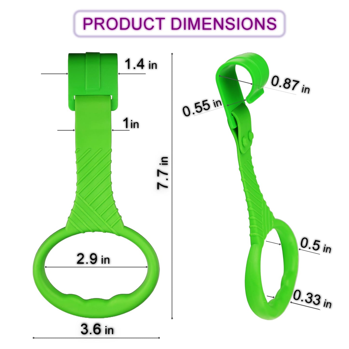 ATOPXiNG 5PCS Baby Pull Up Rings - enhanced Pull Up Handles Standing Walker Tool - Plastic Walking Exercises Assistant Rings for Infants Babies Toddler - Ergonomic Handles - 5 Colors