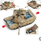Feleph M1A2 Tank Model Kit 1:28 Scale WW2 Military Vehicle, 1463 Pieces, ABS, Small, M1A2
