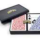 Copag 1546 Design 100% Plastic Playing Cards, Bridge Size (Narrow) Red/Blue (Jumbo Index, 6 Sets)
