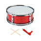 Ujeavette 11Inch Snare Drum With Gloves Percussion Instrument For Kids Girls Beginners Red