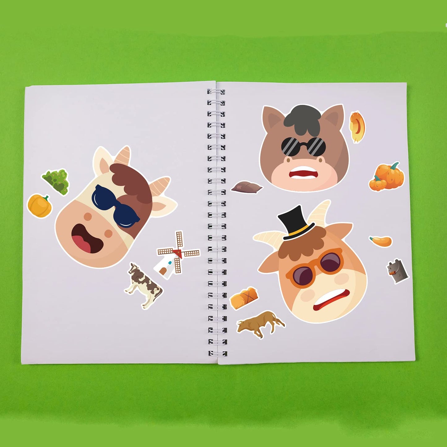 24 Sheets Make Your Own Farm Animals Stickers Make A Face Stickers For Kids Toddlers With Fantasy Farm Animals Diy Craft Sticker
