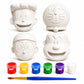 Doraemon Diy Painting Kit For Kids & Adults, 4 Cartoon Figures With 6 Paint Colours & Brush, Creative Art & Craft Activity Set,