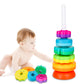 Lbaibb Spin Stack Toys,Baby Spinning Toys Abs Plastic And Color Rainbow Design,Focus On Children Educational And Interactive Lea