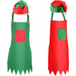 Sunshane 4 Pieces Christmas Elf Kits Include Elf Aprons And Elf Hats For Christmas Party Costume Supplies (Red And Green)