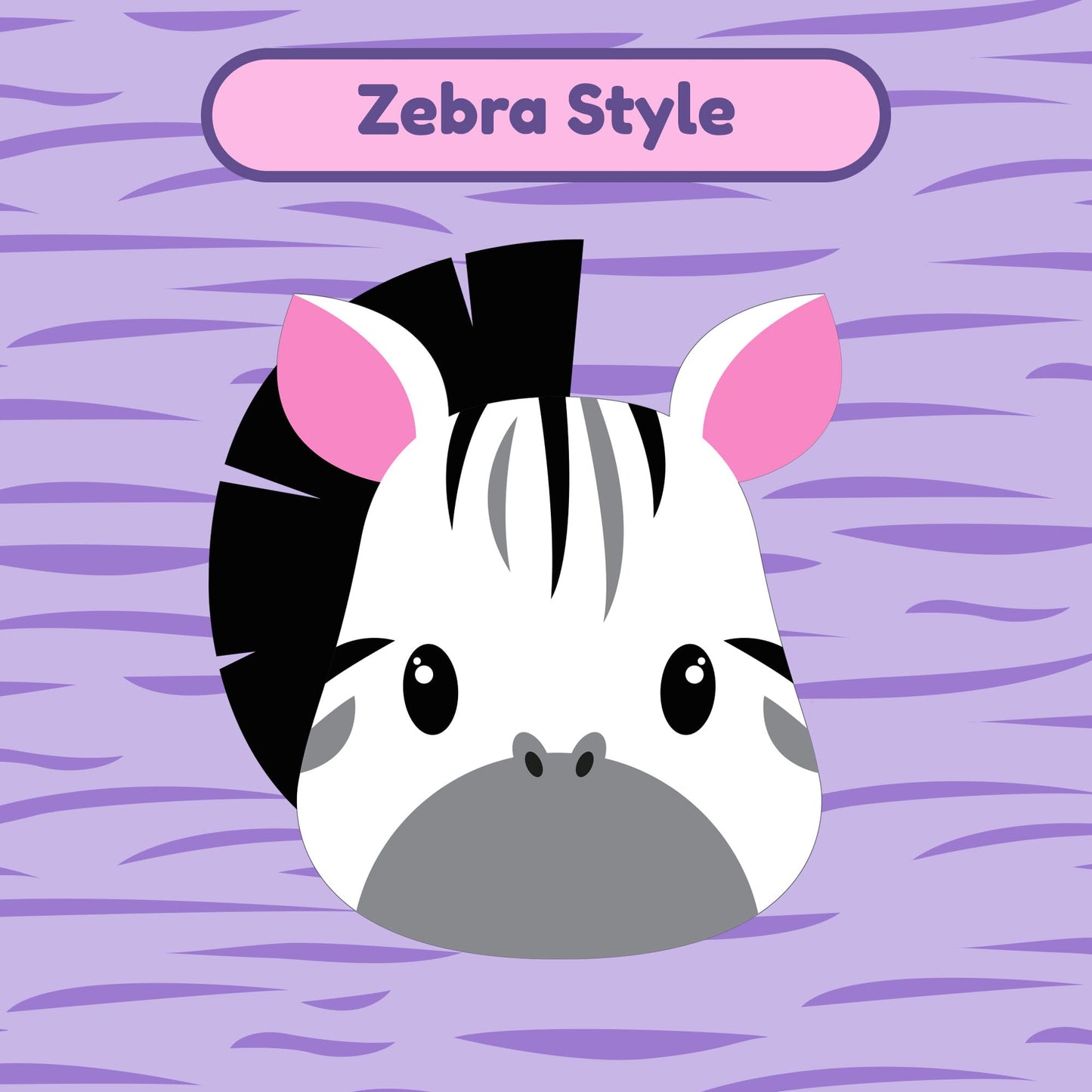 Baby Doll Stroller For Toddlers 1-3, Pillow Animal Toy Baby Stoller For Dolls, Pink & Purple Folding Baby Toy Stroller For Dolls, Foldable Baby Stroller Toy For Girls, For Kids (Zebra)