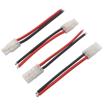 Vgoohobby 4Pairs Adapter Compatible with Tamiya Style Plug Male Female Connector w/10cm 14AWG Silicon Wire Cable for RC Car Lipo