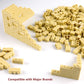 Wsryltch Classic Wall Bricks Bulk Accessories: 340 Pcs Masonry Profile Building Block Parts And Pieces Sets(Light Gray)