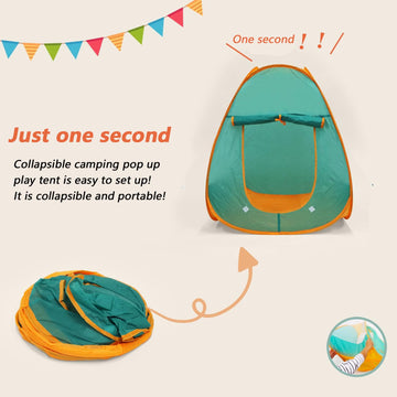 Podero, Kids Play Tent, Kids Play Pop Up Tent, Pop Up Tent For Kids, Kids Tents For Inside, Kids Tent With Toys, 21 Pcs, For Kid