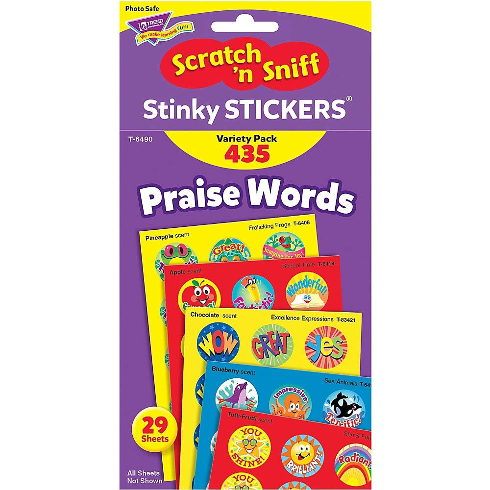 TREND Stinky Stickers Variety Pack STICKERS,PRAISE,432/PK (Pack of8)
