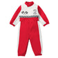 Ibtom Castle Toddler Boys Girls 2Nd Birthday Outfits - Kids Race Car Driver Clothes Long Sleeve Romper Racer Jumpsuit Racing Suit Cake Smash Role Play Dress Up Party Supplies Red Two 18-24 Months