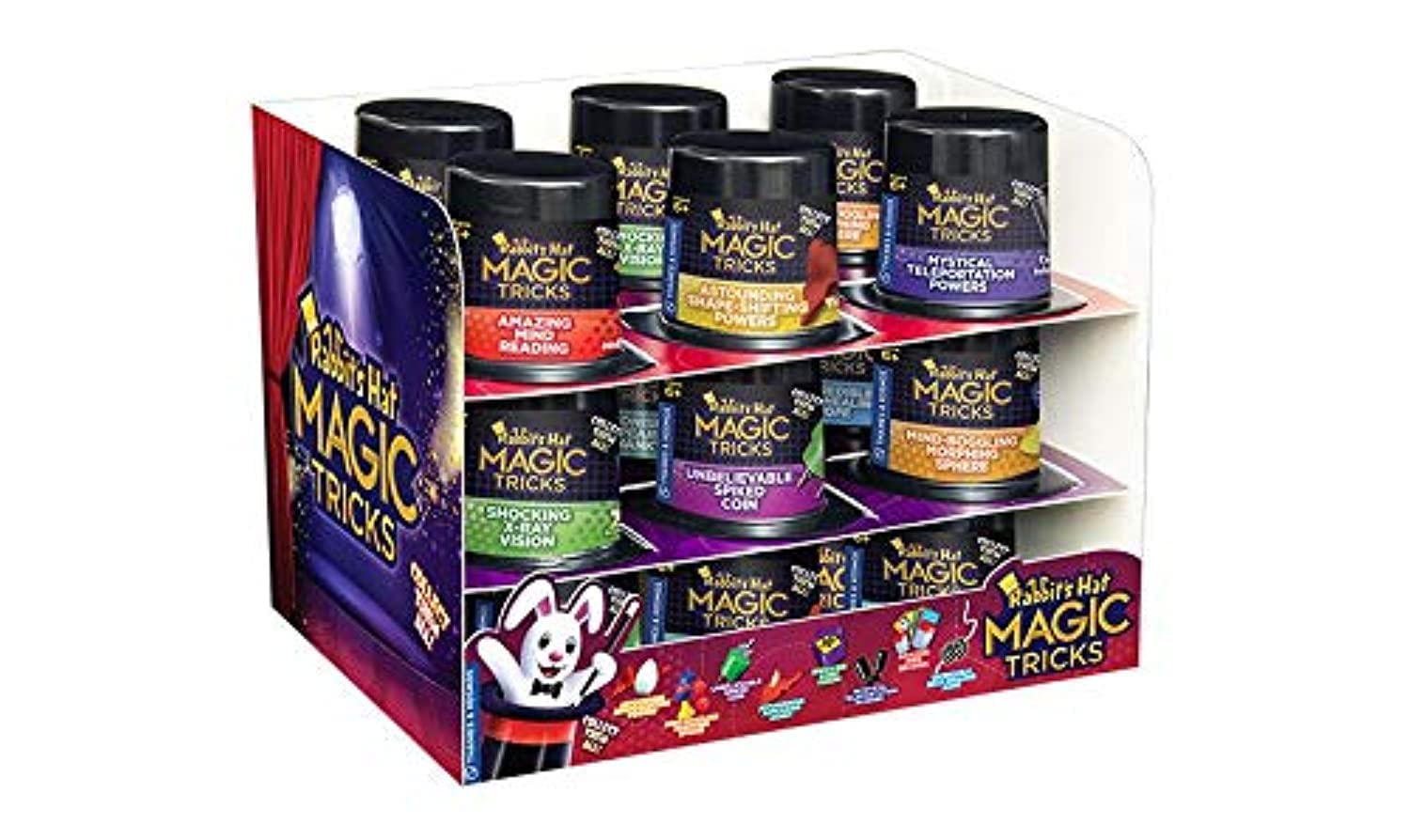Thames And Kosmos 680283| Rabbit Magic Display| Make Objects Vanish And Reappear Places| 8 Different Tricks| 16 Hats| Ages 6+