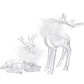Queekay 2 Pcs Acrylic Christmas Reindeer Ornaments Clear Deer Figurine And Reindeer Table Top Decorations Holiday Table Centerpi