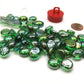 Chessex Manufacturing Chx01175 Glassstonestube - Crystal Green Iridized  Board Gaming Stone - 40 Piece