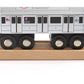 MUNI PALS Wooden Toy Train - New York City Subway 7-Train Flushing Express, Child Safe, Natural Wood