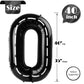 Race Car Number Balloon 40 Inch, Black 0 Number Balloons, 10 20 30 40 50 Numbers Balloon Black Race Car Birthday Party Decoratio