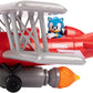Sonic The Hedgehog Tornado Biplane Playset with 2.5" Action Figure, Lights & Sounds, Plastic, Model 423284-1, Biplane Color