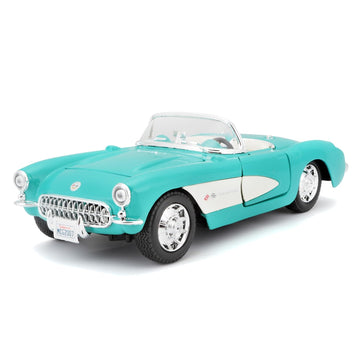 1957 Chevrolet Corvette Convertible Turquoise 1/24 Diecast Model Car by Maisto