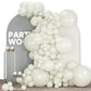 Partywoo White Sand Balloons, 142 Pcs Pearl White Sand Balloons Different Sizes Pack Of 18 Inch 12 Inch 10 Inch 5 Inch Boho White Balloons For Balloon Garland Or Arch As Party Decorations, White-Z41