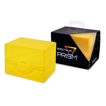 Bcw Spectrum Prism Deck Case - Xanthic Yellow - 1 Ct | Secure Snap Closure Card Deck Case | Fits 100 Double-Sleeved Cards | Trad