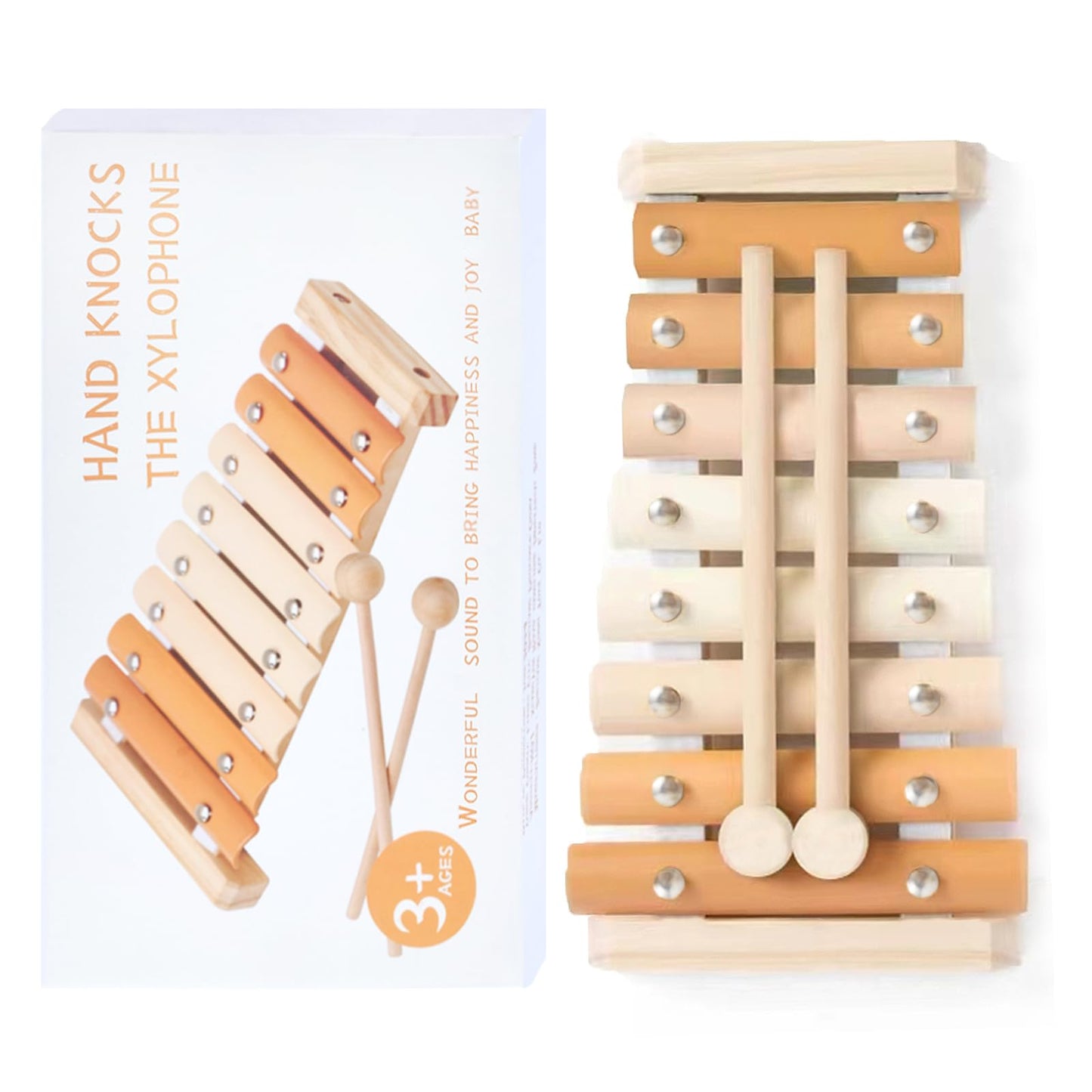 Ehome Xylophone, Baby Musical Instruments Montessori Musical Toys For Toddlers 1-3, Modern Boho Xylophone For Kids, Neutral Colors Percussion Instruments Set, Preschool Baby Musical Toys, Baby Gifts