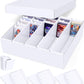 Leyzan 5 Row Trading Card Storage Box, 4 Pack Cardboard Storage Box With Divider For Mtg, Tcg, Sports Cards