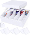 Leyzan 5 Row Trading Card Storage Box, 4 Pack Cardboard Storage Box With Divider For Mtg, Tcg, Sports Cards