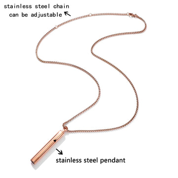 Xeyai Stainless Steel Anxiety Breathe Necklace, Anxiety Relief Items,Mindful Breathing Breathless Necklace For Anxiety, Stress,
