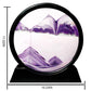 Muyan Moving Sand Art Picture Sandscapes in Motion Round Glass 3D Deep Sea Sand Art for mature-themed Kid Large Desktop Art Toys (Purple  12 Inch)