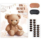 Pin The Noses On The Bear,Teddy Bear Party Game,Large Poster Wiht 24Pcs Noses Stickers For Kid'S Birthday Baby Shower Theme