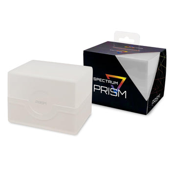 Bcw Spectrum Prism Deck Case - Pale Moon White - 1 Ct | Secure Snap Closure Card Deck Case | Fits 100 Double-Sleeved Cards | Tra
