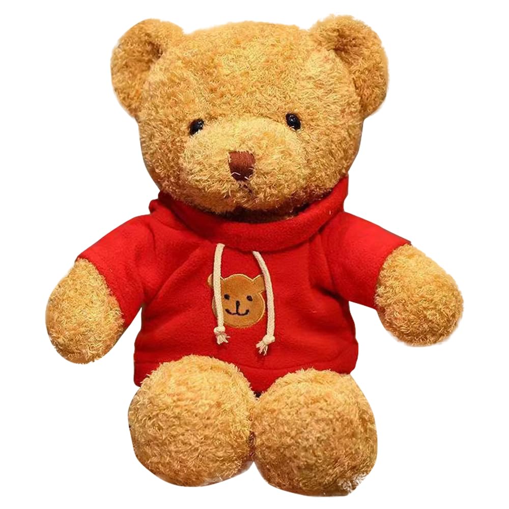 Galatee Cute Teddy Bear Plush Stuffed Animal, Teddy Bear With Clothes, Gifts For Children(11.8'' Red)