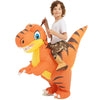 Goosh Inflatable Dinosaur Costume Kid Riding Air Funny Blow Up Dinosaur Costume For Halloween Cosplay Party(7-10 Yrs)