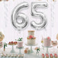 Maigendoo Jumbo 65 Number Balloon 40 Inch Large Digit Balloons Huge Helium Balloon Foil Mylar Balloon With Swirl Decorations For