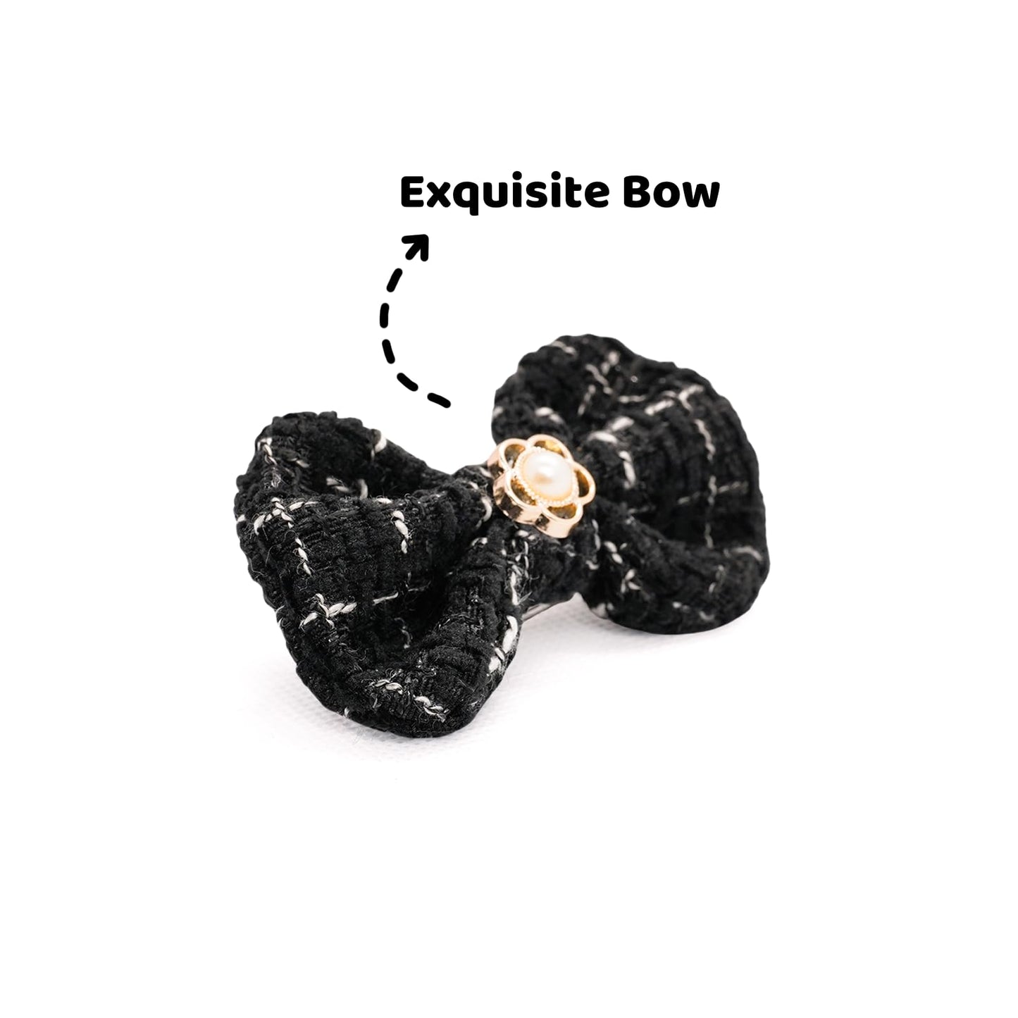 Clothes for 17cm Dolls  enhanced Dolls Accessories with elegant Chic Style Outfit Set 3 Piece Including a Bow  Clothes and Black Bag - High-End Fashion for Play & Display - No Doll (Black)