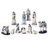 Kurt Adler Porcelain Delft Blue Nativity Set, 11-Piece, 1.97" x 6.7", Multi Color, Model J4020