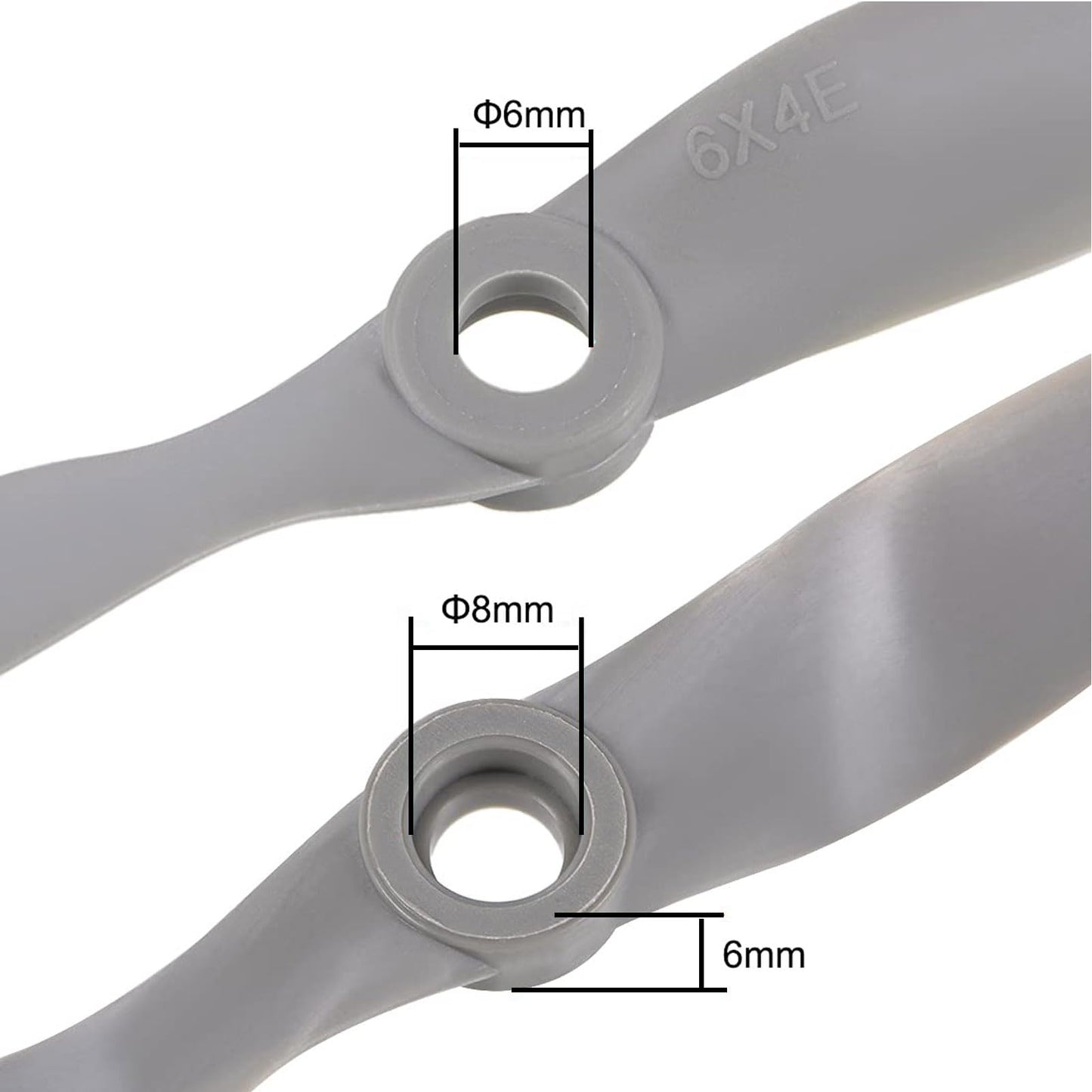 Top-Vigor 3Pcs Cw Rc Propellers 6040 6 X 4 Inch 2-Vane Rc Vehicle Propellers Replacement For Rc Airplane With Adapter Rings Nylo