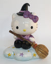 Blue Sky Clayworks Hello Kitty Flying Witch Figurine, Ceramic, 6 L x 4.5 W x 7.25 H, Cloud-Broom Night Charm