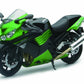 2011 Kawasaki Zx-14 Ninja Green Motorcycle Model 1/12 By New Ray