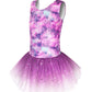Skirted Gymnastics Leotards With Skirt For Girls Purple 4T 5T Cloud Galaxy Dance Dresses Gradient Colors Shiny Stars Sequins