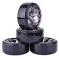 Lafeina Rc Plastic Wheel And Tire Set, 63Mm Hard Tyres For 1/10 Drift Car Hsp Tamiya Hpi Kyosho On-Road Drifting Car (Gray)