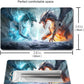 SIXTORE enhanced Board Game 24x14in MTG Playmat Compatible for OCG CCG RPG TCG Playmat (Ice and Fire)