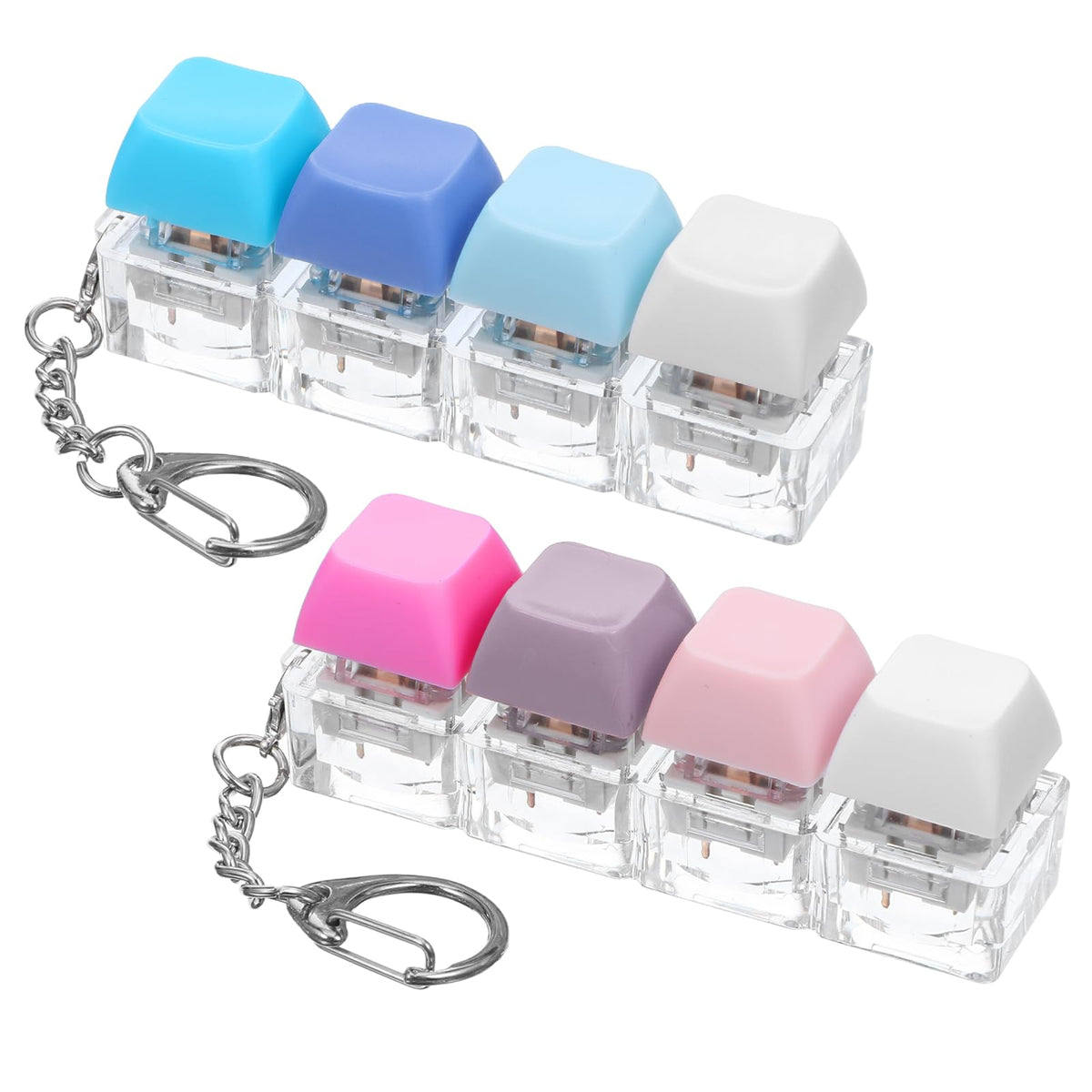 WJIAAA 2 Pcs Keyboard Fidget Toys,Crisp Sound Keyboard Keychain