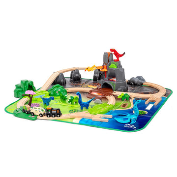 Brio World – 36104 Dinosaur Deluxe Set | 44-Piece Toy Train Set For Kids Ages 3 Years And Up